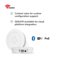 Minew - Gateway Inteligente Bluetooth IoT Recargable, Inalámbrico, Programable, de Largo Alcance, para Recopilación de Datos
