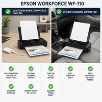 Imprimante jet d'encre couleur portable durable avec batterie intégrée, imprimante mobile compacte pour le bureau mobile d'entreprise
