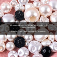 Perles blanches de 8 mm, 10 mm, 12 mm, en vrac, boutons de couture en plastique ABS, placage de luxe, imitation perle, accessoires de vêtements DIY, personnalisation