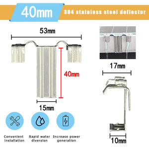 Panel Solar Clips de Drenaje de Agua, Panel Fotovoltaico de Drenaje de Agua, Eliminación de Polvo de Agua, Clips de Limpieza de Módulos PV de 30/35/40mm - Product Image 4