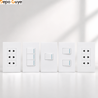 Interruptor de Pared Blanco de 120x70mm, Enchufe de 1/2/3 Vías, Interruptor de Luz, Tomacorriente Universal para Filipinas, Tailandia, Sudeste Asiático