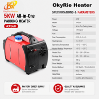 Chauffage diesel horizontal tout-en-un OkyRie AX56H, installation facile, type portable pour camping-car, yacht, chauffage hivernal