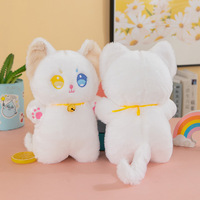 Super schattige staande kat 8 inch PP katoen gevuld superzacht pluche knuffeldier kinder bruiloft cadeau bulk knuffels klauwautomaat