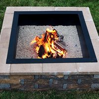 Foyer extérieur sans fumée de 36 pouces en acier robuste pour jardin et patio – Bricolage facile