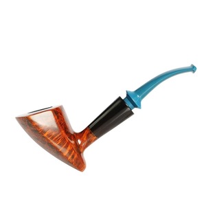 Bent Tobacco Pipe With Cumberland Mouthpiece 3mm Smooth Aged Finish For Smoking Zhejiang Origin - Product Image 3