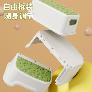 Baby Guard Town Children's <b>Step</b> <b>Stool</b> 11.7cm 12cm Height Adjustable Non Slip Bathroom <b>Stool</b> For Kids Toilet Handwashing - Product Image 2