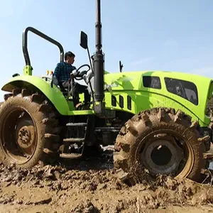 Çiftlik traktörü RH904-A 90HP traktörler 4X4 yeşil renk ile stokta