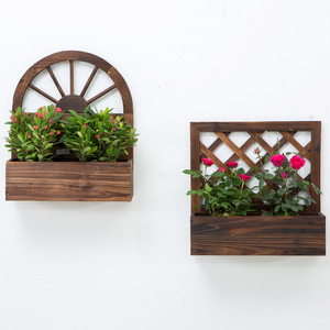 Support mural en bois pour Pot de fleurs, support de <span class=keywords><strong>jardinière</strong></span>, pour l'intérieur, l'<span class=keywords><strong>extérieur</strong></span>, la maison, le salon, le balcon, présentoir de décoration - Product Image 2