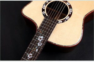 กีตาร์โปร่ง Weifang 6 สาย 41 นิ้ว ไม้สปรูซและไม้ซานโตสทั้งตัว - Product Image 4
