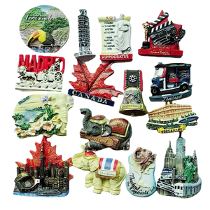 Yijia Original Single World Tourism pegatinas conmemorativas de resina para refrigerador, Torre inclinada italiana de Pisa, Roma tailandesa, América - Product Image 1