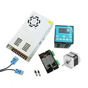 มอเตอร์ HANPOSE 12v <span class=keywords><strong>17HS4401</strong></span>+ ชุดขับเคลื่อน HPD322 แรงบิด 40N.CM สำหรับเครื่องกัดซีเอ็นซี พร้อมตัวควบคุม DKC-Y110 สวิตช์จำกัดตำแหน่ง และแหล่งจ่ายไฟ 12V สำหรับมอเตอร์สเต็ปเปอร์ - Product Image 1