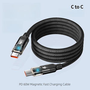 Indicateur LED <span class=keywords><strong>USB</strong></span>-<span class=keywords><strong>C</strong></span> magnétique à remontage automatique vers <span class=keywords><strong>c</strong></span>âble de charge de type <span class=keywords><strong>C</strong></span> <span class=keywords><strong>C</strong></span>âble de charge rapide <span class=keywords><strong>USB</strong></span> <span class=keywords><strong>C</strong></span> 60W sans enchevêtrement avec lumière LED magnétique - Product Image 3
