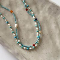 Collier ethnique chinois Fanke en perles de turquoise pour femme, idéal pour les fêtes estivales, couleur fraîche, tendance, léger, luxueux, perles Dopamine