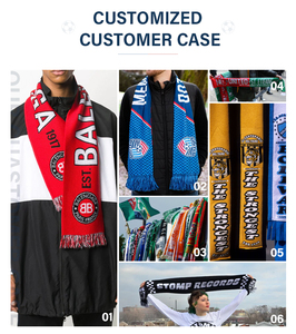 Sciarpe da Calcio in Acrilico Oversize Morbide e Confortevoli con Logo Personalizzato, Campione Gratuito, Vendita Calda per Tifosi - Product Image 5