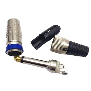 Enchufe <span class=keywords><strong>mono</strong></span> de doble núcleo de metal, micrófono, amplificador, enchufe de consola de mezcla de audio - Product Image 2