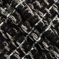 Tissu en tweed teint en fil de haute qualité au design moderne Tissu en tweed tissé en polyester 100% pour manteau