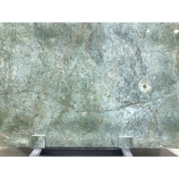 YDSTONE Granit Vert Tanzanite Personnalisé, Pierre Naturelle, Granit Vert, Quartzite Vert pour Comptoirs et Îlots