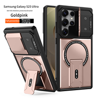 Nouvelle Arrivée Étui de Téléphone Magnétique Multifonctionnel Mecha en TPU+PC Antichoc et Étanche avec Protection d'Objectif, Design de Luxe pour