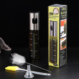 Juego de Botellas de Aceite de Vidrio con Presión para Cocina, 304 Blackout, con Escala Visible, Reutilizables, de Acero Inoxidable - Product Image 2