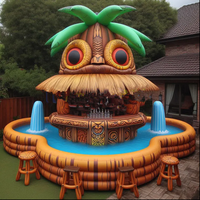 Bar de piscine gonflable pour fête de jardin en PVC adapté à l'extérieur, grande plateforme de loisirs