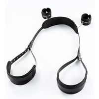 Kits de bondage BDSM imperméables, sangles de cuisse en cuir, menottes réglables pour poignets et cuisses, bandeau pour les yeux, jouet pour adultes, couple