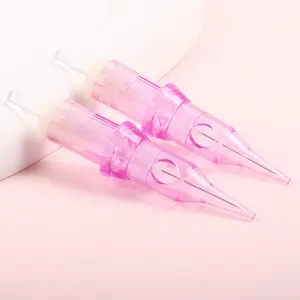 Populer Terbaik Cartridge Jarum Tato Membran Ungu Shell 0.3Mm Putaran Liner Cartridge Jarum untuk Alis Microblading