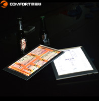 Restaurant de bar Ktv personnalisé A4 taille une deux trois pages noir bleu Led Pizza cuir Menu livre