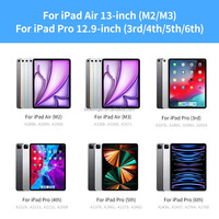 Grosir Keyboard Magic dengan layar, untuk iPad 12.9 inci Keyboard untuk iPad Pro 12.9 inci 6th 2022 /5th 2021/4th/generasi ke-3