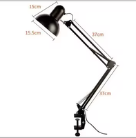 Lampe de bureau LED à bras long pliable en métal, 360° °   Rotatif, adapté aux soins des yeux, spectre complet, pour salon de manucure, lecture à domicile