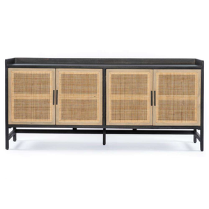 Aparador de Madera Maciza Tallado a Mano, Mueble de Almacenamiento para Comedor, Diseño Tradicional de Madera para Interiores del Hogar - Product Image 3