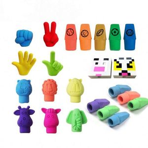 Venta al por mayor: Bonita cubierta de goma de borrar con diseño de garra de gato de dibujos animados, ecológica, de TPR, para lápices, para niñas de primaria, no tóxica y protectora. - Product Image 3