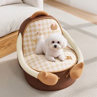 Canapé-lit pour animaux de compagnie en velours côtelé quatre saisons, coussin surélevé épaissi résistant à l'usure pour chien et chat, pour usage intérieur