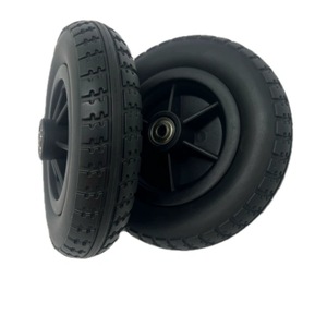Roue en mousse de polyuréthane pour fauteuil roulant, pliable, pour camping, usage en chariot, 8 pouces avec motif de bande de roulement, durable et légère - Product Image 1