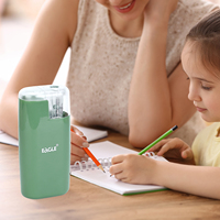 Nouvel Affûteur de Crayons Électrique Intelligent Mini 2024 EAGLE Cylindre Vert USB pour Fournitures de Bureau