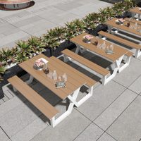 Combinaison table et chaise de jardin moderne pour l'extérieur Banc d'extérieur Table et chaise d'extérieur