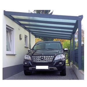De Metal de aluminio marco de aluminio garaje pérgola/entrada cochera dosel/6x3m de aluminio cochera con techo de cristal - Product Image 4