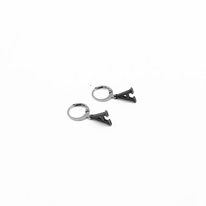 Pendientes de aro de plata tibetana yunnique con forma de letra A, pendientes de moda de acero inoxidable para mujer - Product Image 2