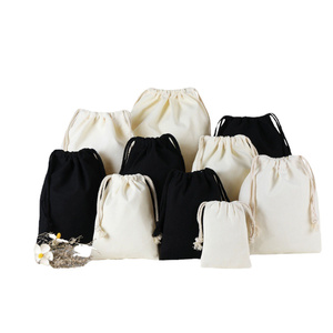 Custom Logo Cotton <b>Drawstring</b> Pouch <b>Bags</b> Multiple Sizes Reusable Gift Packaging Jewelry Cosmetic Storage <b>Bags</b> Wholesale - Product Image 2