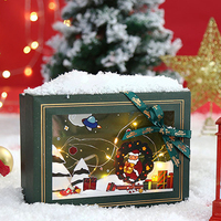 Boîte cadeau vide pour la veille de Noël, boîte cadeau surprise, emballage créatif pour Noël et Thanksgiving, boîte en carton recyclable, PVC transparent