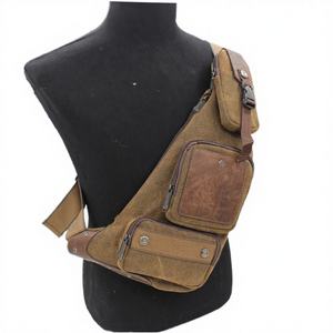 Riñonera de Lona Personalizada con Cierre de Cremallera, Bolsa Deportiva Vintage Resistente para Ciclismo y Actividades al Aire Libre para Hombre - Product Image 1