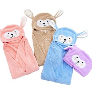 Serviette de Bain en Coton Doux à Fibres Longues de Haute Qualité, Motif Dessin Animé, Séchage Rapide, Luxe, Absorption d'Eau Optimale pour Enfants, Hôtels et Spas - Product Image 2