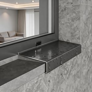 Plaque de <span class=keywords><strong>seuil</strong></span> de fenêtre en alliage <span class=keywords><strong>d</strong></span>'aluminium sur mesure, plaque anti-goutte <span class=keywords><strong>d</strong></span>'eau pour fenêtre, personnalisation de la taille et de la couleur disponible - Product Image 4