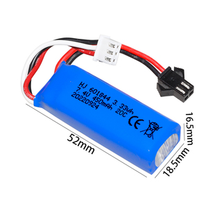 कारखाने डायरेक्ट 7.4v 450mah 20c 601844 बेबी इलेक्ट्रिक कार के लिए रिचार्जेबल लिपो बैटरी पैक - Product Image 1