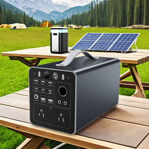 เครื่องกำเนิดไฟฟ้าพกพาความจุสูง 600WH สำหรับใช้งานกลางแจ้ง พร้อมปลั๊ก EU แบตเตอรี่ลิเธียมสำหรับรถยนต์  สถานีจ่ายไฟสำรอง พลังงานแสงอาทิตย์ - Product Image 1