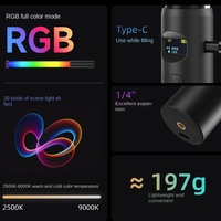 Lampe LED portable rechargeable par USB pour photographie RGB, éclairage de remplissage pour diffusion en direct