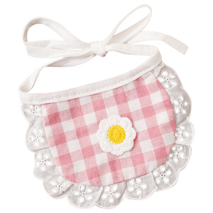 Cute Plaid Floral Bibs For <b>Dogs</b> And Cats With Daisy Embellishment Bandanas Pet Apparel - Product Image 4