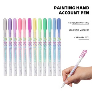 <span class=keywords><strong>12</strong></span> colori oro bianco e argento penper artista penper penne Gel per carta nera disegno penna al Neon - Product Image 2