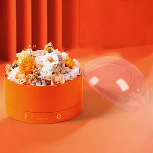 TC 최신 독특한 웨딩 초콜릿 사탕 선물 상자 발렌타인 데이 선물 장미 꽃 공 상자에 대 한 투명 라운드 포장 - Product Image 2