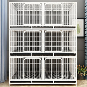 Offres Spéciales personnalisé <span class=keywords><strong>3</strong></span> niveaux métal robuste grand chenil <span class=keywords><strong>cage</strong></span> forte pour chiens - Product Image 3