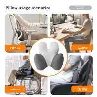 Coussin de soutien lombaire en mousse à mémoire de forme orthopédique personnalisable pour une utilisation prolongée au bureau et en voiture